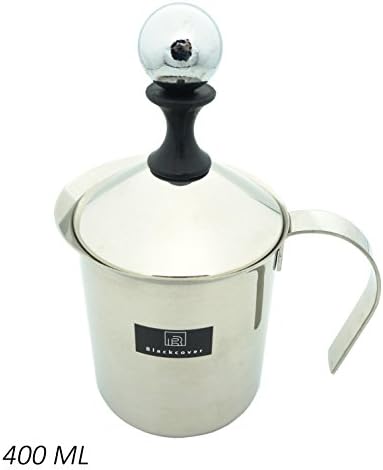 Blackcover Milk Foamer, Stainless Steel Double Mesh Milk Frother Milk Foamer Milk Creamer (400ML)