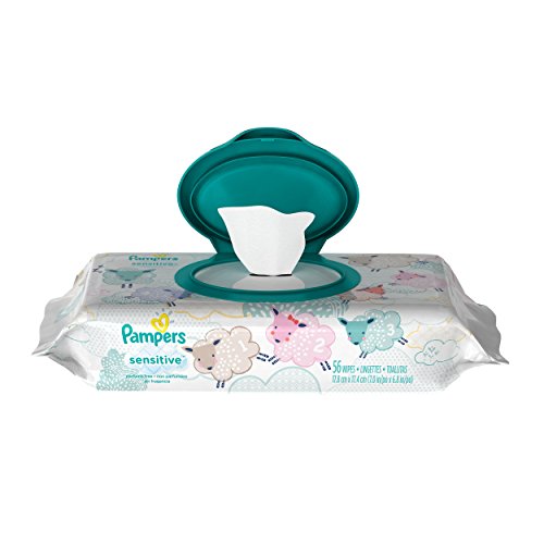 Pampers Sensitive Wipes Travel Pack 56 Count,  (Pack of 8)
