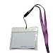 KLOUD City ® Clear PVC Business ID Badge Card Holder Case with Slot & Chain Holes (20 Horizontal Style)
