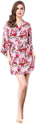 Bridesmaids Robes Floral Wedding Bride by Endless Envy (Pink)