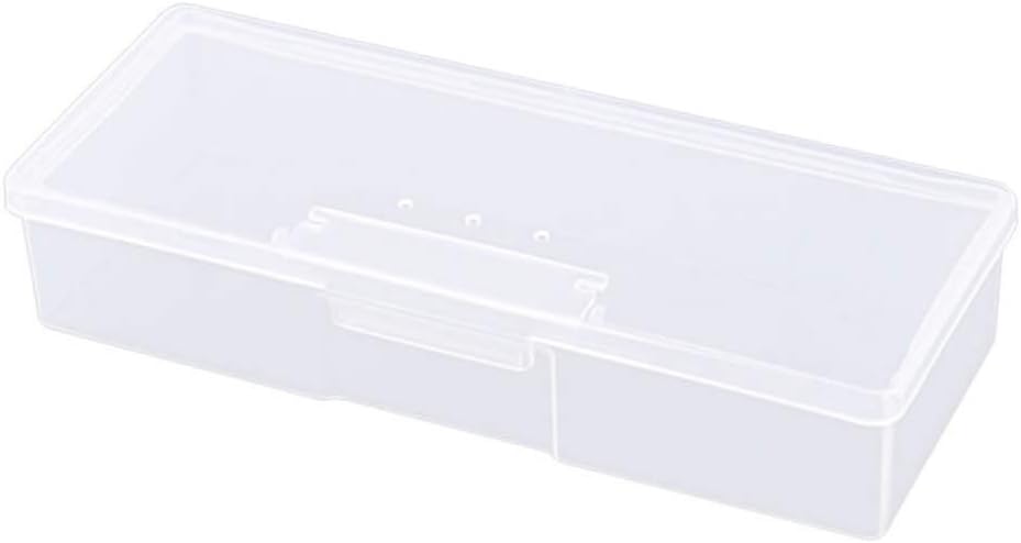 GaoCold New Transparent Empty Nail Storage Box Manicure Tools Organizer Case Holder (Translucent White)