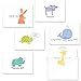 Canopy Street Adorable Animal Thank You Note Cards / 36 Baby Shower Thanks Greeting Cards / 3 1/2