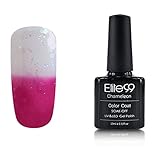 Elite99 Chameleon Temperature Color Changing Gel Nail Polish Soak Off UV LED Nail Art Lacquers 10ml Medium Violetred - Clear Pink