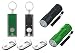 Flashlight LED Set: 2- 3½ Inch Nine LED Aluminum Flashlights, 2 Mini LED Flashlight Key Chain, 3 Bottle Opener/Flashlight Keychain
