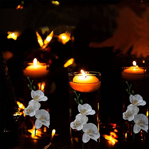 LARDUX 12 Pieces Artificial Flowers for Floating Candles Wedding