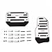 HDE 2 Piece Non Slip Pedal Kit Gas Brake Cover Pads for Automatic Transmission Vehicles (Chrome and Black)