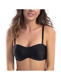 MELENECA Sujetador sin tirantes para dama, sin forro, para busto grande