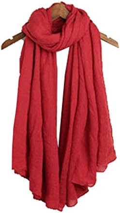 Ladies' cotton pure shawls scarves warm female scarf gift (Red)