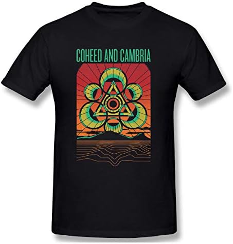 Sallyigueroa Mens Coheed and Cambria Casual Style Black T-Shirt with Short Sleeve for Men