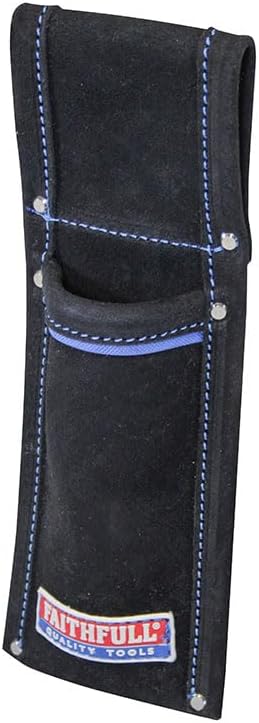 Faithfull Black Suede Leather Scaffold Level Holder for Tool Belt