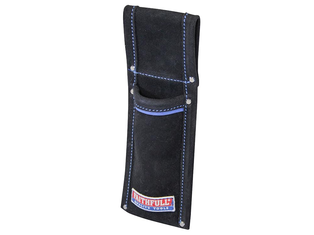 Faithfull Black Suede Leather Scaffold Level Holder for Tool Belt