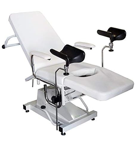 Gynstuhl, Gynäkologie Stuhl, Untersuchungsstuhl, Gyn Stuhl, hydraulisch, weiß