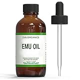 SVA Organics Emu Oil 4 Oz 100% Pure Natural Cold Pressed Undiluted Carrier Oil for Face, Skin Care, Hair & Nails