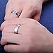 Kalapure His & Hers Real Love Heart Promise Ring Stainless Steel Couples Wedding Engagement Bands Top Ring, 6mm Width