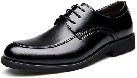 YangXieJiang Men's Lace-up Oxfords Business Dress Shoes Casual Leather shoe Black 8.5 D(M) US