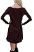 DEARCASE Women's Loose V-Neck Long Sleeve Stretch Solid A-Line Tunic Dresses Haze Blue Medium