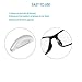 Eyeglass Nose Pads, Aukier Stick on Silicone Adhesive Nose Pads for Glasses, Eyeglasses, Sunglasses - 12 Pairs (Clear)