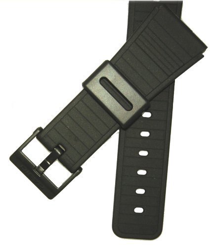 Casio 22mm Black Resin Black Buckle