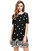 ROMWE Women's Floral Print Short Sleeve Loose Casual Summer Dress