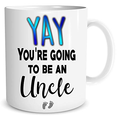 Surprise Gift Mug Yay You're Going to Be an Uncle Gift for Brother New Baby Pregnancy Announcement Brother Baby Shower Present WSDMUG1452