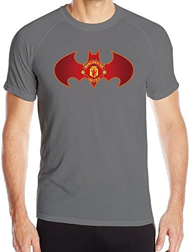 IEFFAT Men's Super UEFA Manchester United Logo Sport Quick Dry Short Sleeved T Shirts