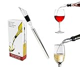VIPITH 4-in-1 Stainless Steel Wine Chiller with Air Aerator and Pourer for Red Wine, Champagne, Merlot and Prosecco