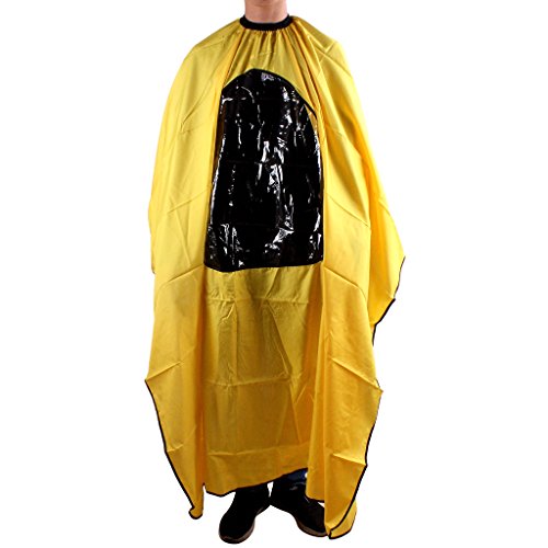 Big Sale !! Ewinever Professional Hair Salon Nylon Cape Hair Cutting Cape Barber Gown with Viewing Window (Yellow)