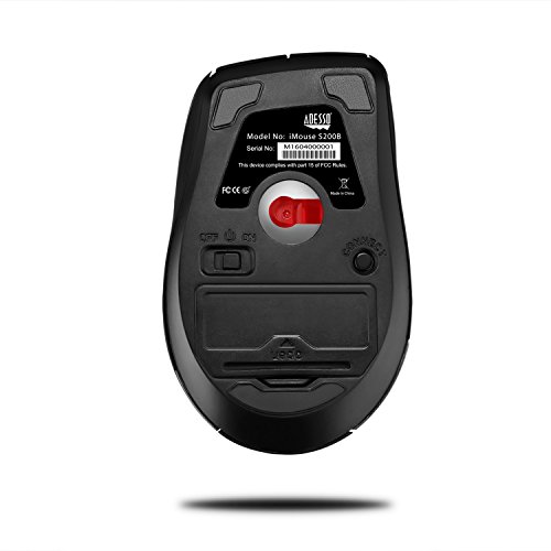 Adesso Bluetooth Ergo Mini Scroll Mouse , Advanced Optical Sensed With Dpi Switch