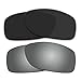 ACOMPATIBLE Replacement Polarized Black and Titanium Lenses for Oakley Jupiter Squared Sunglasses