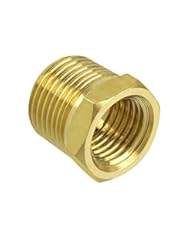 BISS: 3/4" NPT to 1/2" Pipe Bushing Adapter Convert 1/2 Male to 3/4 Male Solid Brass Water Gas Air Hydraulic - ProTool