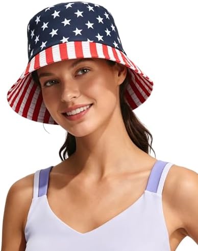 American Flag Bucket Hat for Women Men 4th of July Patriotic  display picture 2