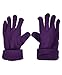 Women's Sold Color Polyester Fleece 3-Piece Winter Set, Purple