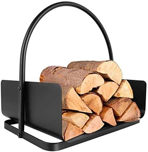ファイヤーピットボウルバーベキューガーデン屋外ポータブルステンレス鋼バーベキューグリルチャコールウッドログホルダーフープハンドル付き場所収納キャリア場所 装飾的な薪ストーブスタッキングラック