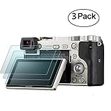Glass Screen Protector for Sony Alpha A6000 A5000 A6300 NEX-7 NEX-3N NEX-5 NEX-6 NEX-6L, Mestron Tempered Glass Anti-Bubble Anti-scratch Anti-fingerprint Ultra-clear 9H Cover (3 Pack)