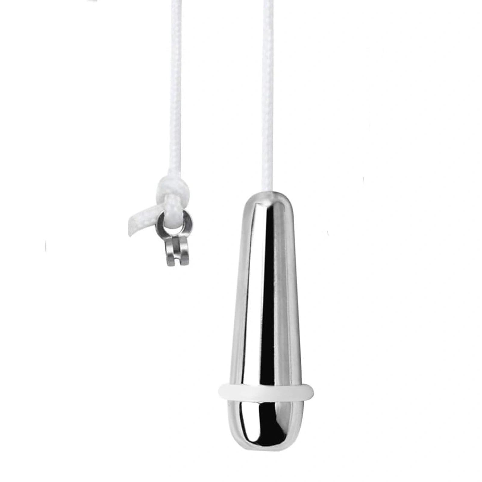 NewZC Teardrop Bathroom Light Pull Cord Handle Rubber with 150cm Long Nylon Pull Chain Extension and String Connector Chrome light Cord Pull String Ends for Bedroom Toilet Ceiling Fan Blind - Silver
