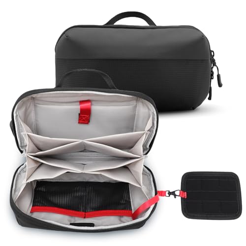 Gugxiom Electronic Organizer Accessory Pouch,Outdoor Waterproof Digital Organizer with Removable Card Slot,Portable Travel Organizer for Cables,Headphones,Chargers and Hard Drives