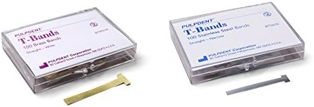 Pulpdent"T" Bands, Stainless, Straight/Wide, ¼", 100/bx
