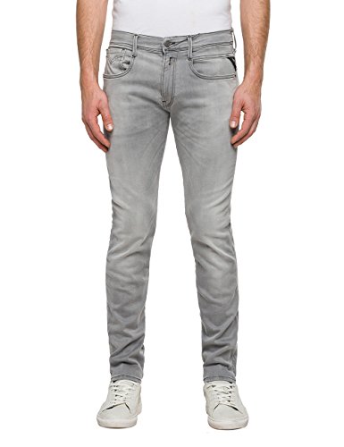 Replay Anbass Hyperflex White Weft Edition Stretch Denim Jean in Light Grey W36 X L30