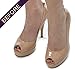 Sassy Strapps Women's Beige Classic Round Rhinestone Shoe Straps