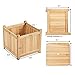 NanaPluz Square Wood Folding Box Raised Vegetable Patio Lawn Garden Bed Flower Planter with Ebookthumb 4