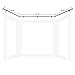 Decopolitan Bay Window Single Rod Set, Antique Silver, Size: extends from 36-72 inches, side rods extend 18-36 inches.Projection:3.5 inches