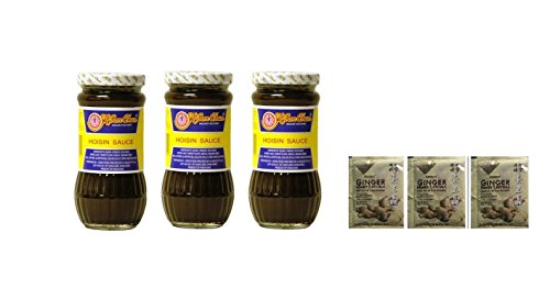 Koon Chun Hoisin Sauce, 15-Ounce Glass Jars (Pack of 3) Plus a Free Gift Instant Ginger Honey Crystals