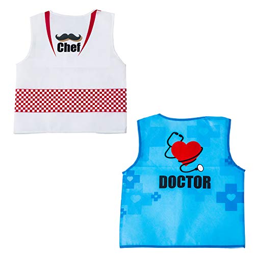 Tigerdoe Dress Up Vest 7 Pc Pretend Play School Set Career