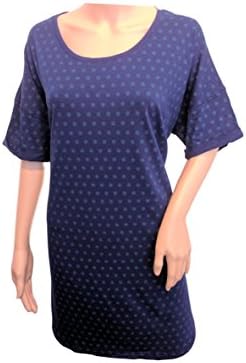 Victoria's Secret Blue Short Sleeve with Light Blue Polka Dots Sleepgown large