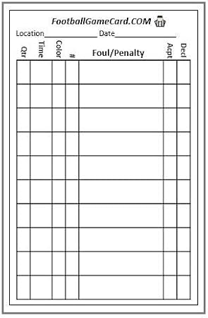 Image 20 for Football Referee Game Card Template