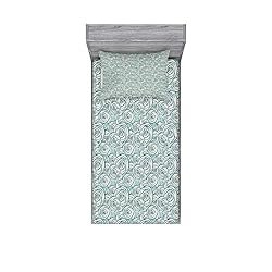 Ambesonne Rose Fitted Sheet & Pillow Sham