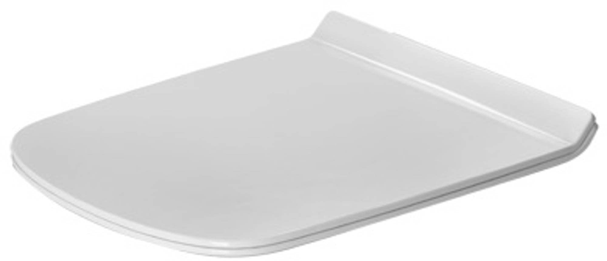 Duravit Toilet seat DuraStyle, Urea thermoset Toilet lid, Toilet Cover with Stainless Steel Hinges, Elongated Version (48.9 cm), White