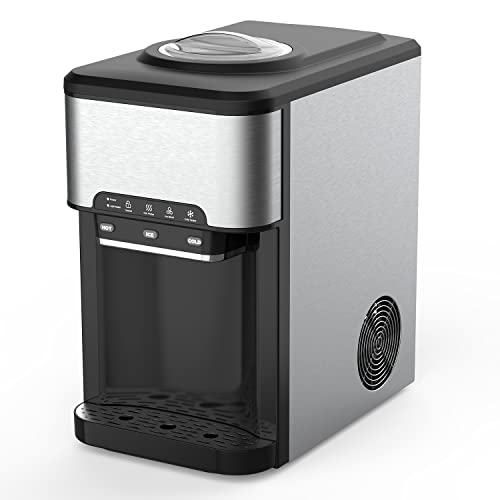 SOUKOO 3 in 1 Hot Cold Top Loading Water Dispenser with Builtin Ice