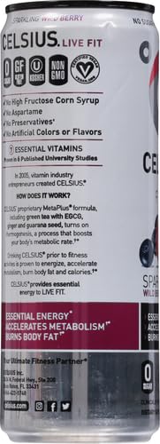 CELSIUS SPARKLING WILD BERRY 12OZ