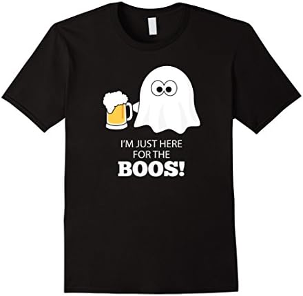 Mens Halloween Drinking Shirt - I'm Just Here for The Boos 2XL Black